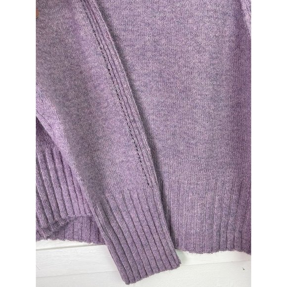 Jolie &Joy Purple Comfy Cropped Sweaters (Junior's) - Picture 3 of 10